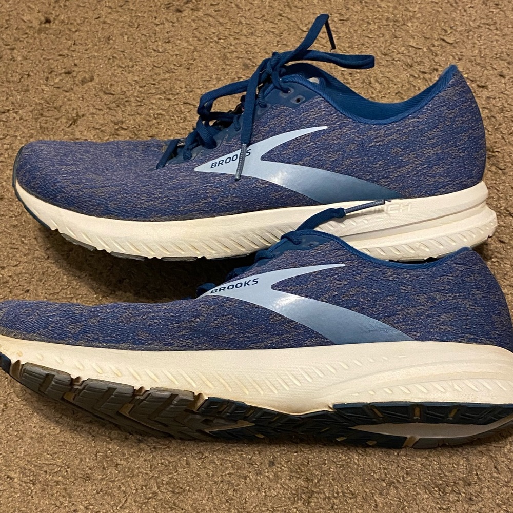 Brooks Mens Launch 7 Blue‎ Gray Running Shoes Sneakers Size 11.5 1103241D434